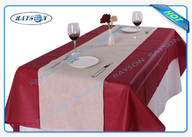 Imprägniern Sie,/Antiwasser-nicht gesponnene Tischdecke für Resturant Celeste/Marron/Fuxia