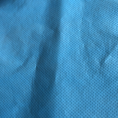 100% blaue Farbe- Anti- statische Wegwerf-Sms-Gewebe-Rolle für die Herstellung des medizinischen Kleides