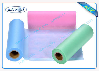 Weiß/Rosa/blaues Wegwerfnicht gesponnenes medizinisches Gewebe für Hosiptal-Produkte